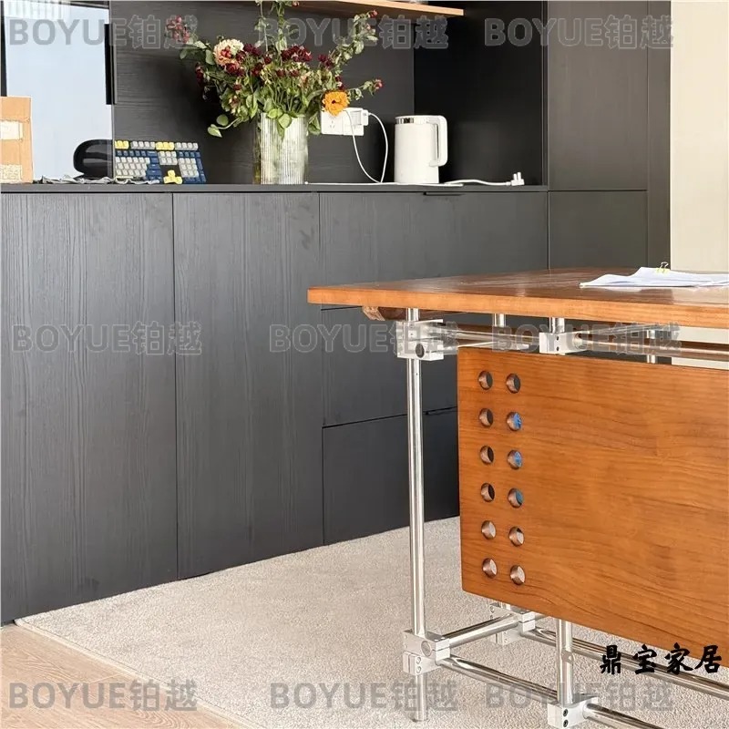 Bauhaus Solid Wood Desk Retro  - Desk Setup L Shaped ulasan dan harga