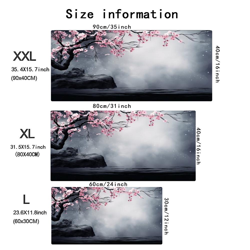 Plum Blossom Ink Art Extended  - Desk Setup Pc And Laptop ulasan dan harga